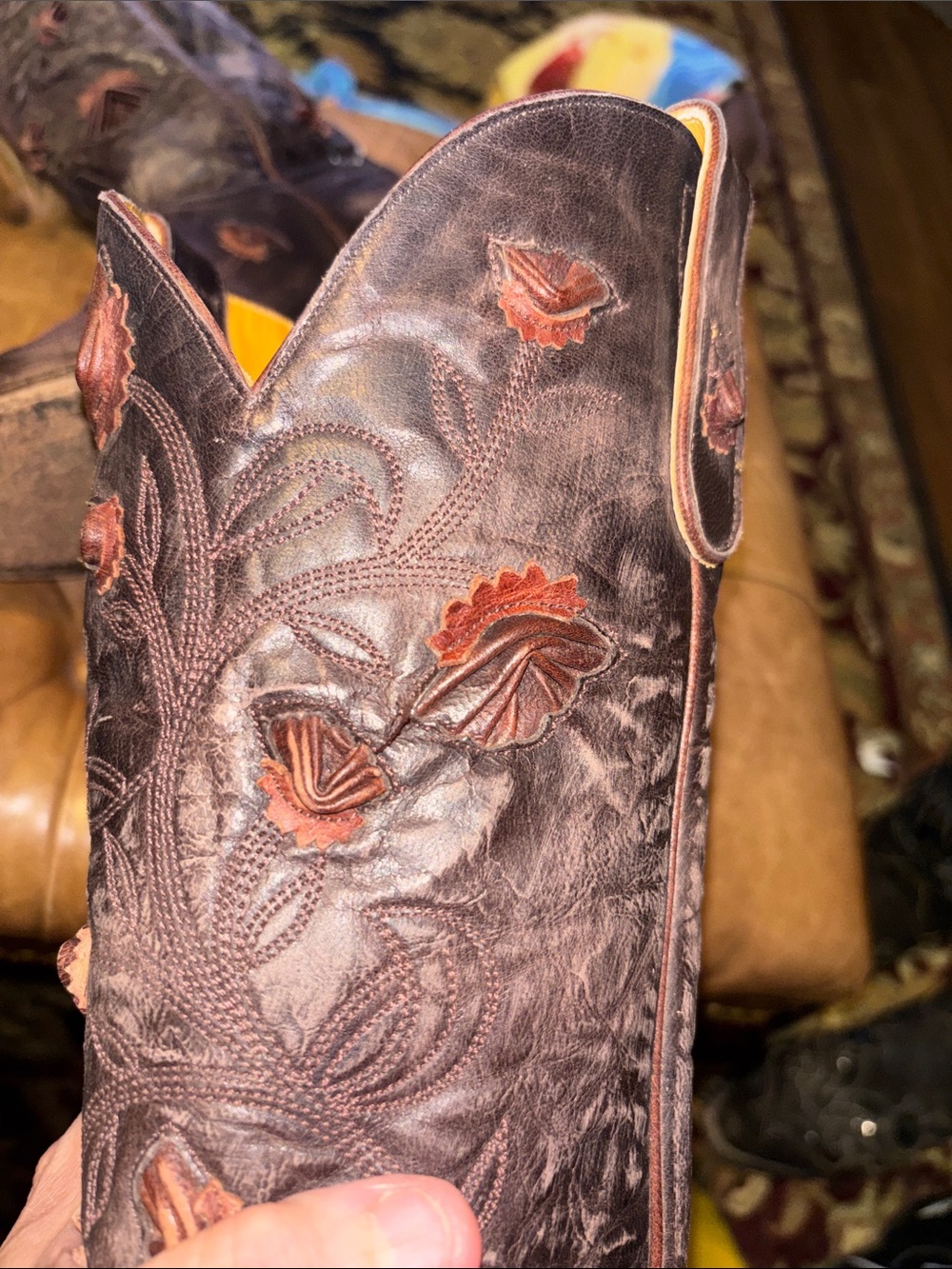 OLD GRINGO Western Embroidered Floral Cowboy Boots - size 8.5 - Picture 5 of 8